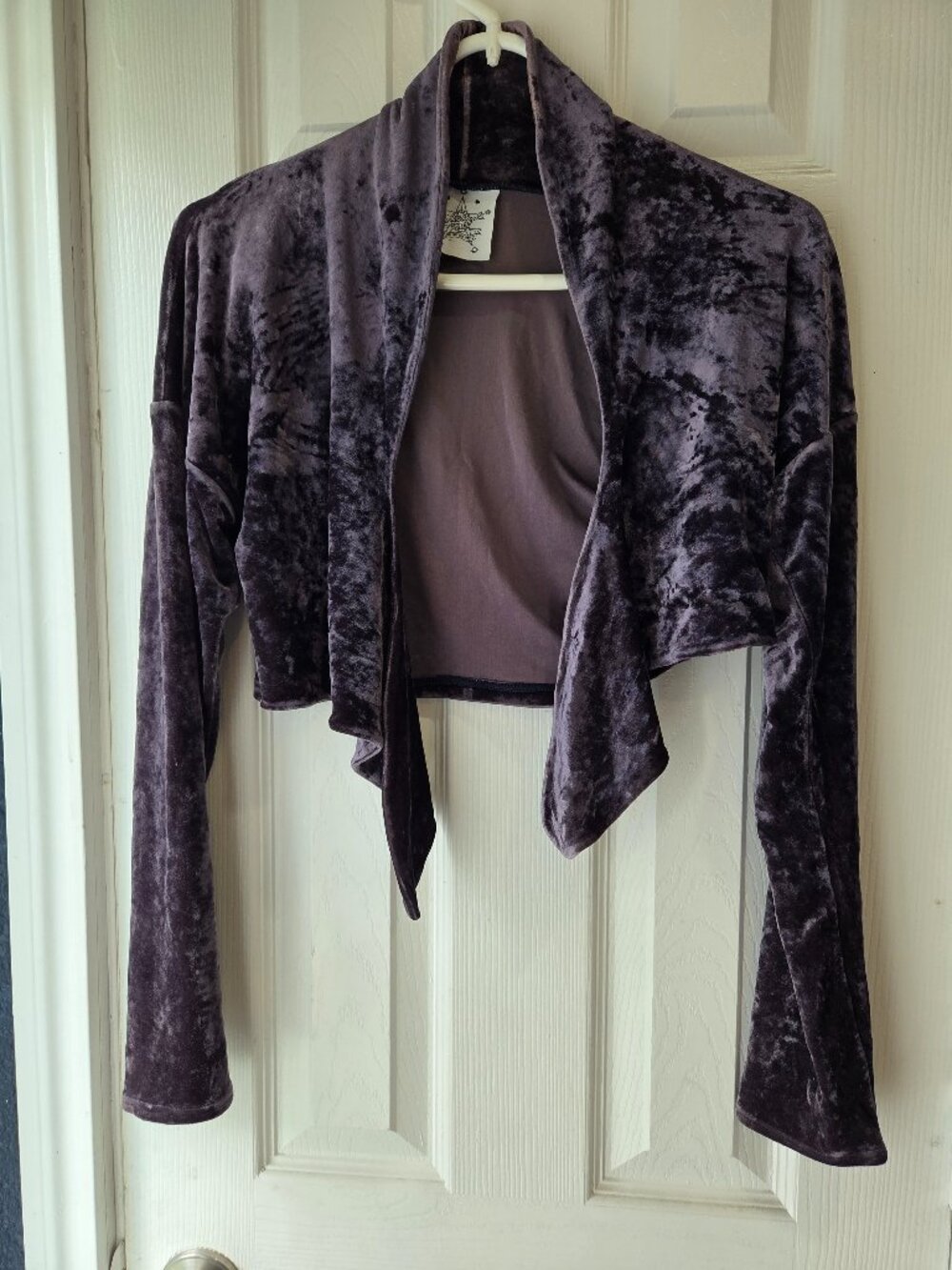 Pineapple Crushed Velour - Bolero Jacket / Shrug - Small